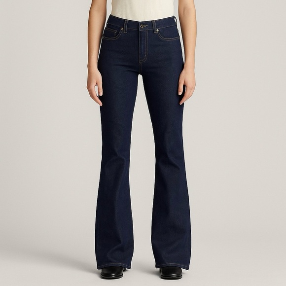 Lauren Jeans Co. Denim - Ralph Lauren Jeans Co Dark Wash Straight Flare Leg Denim Pants Womens Size 2
